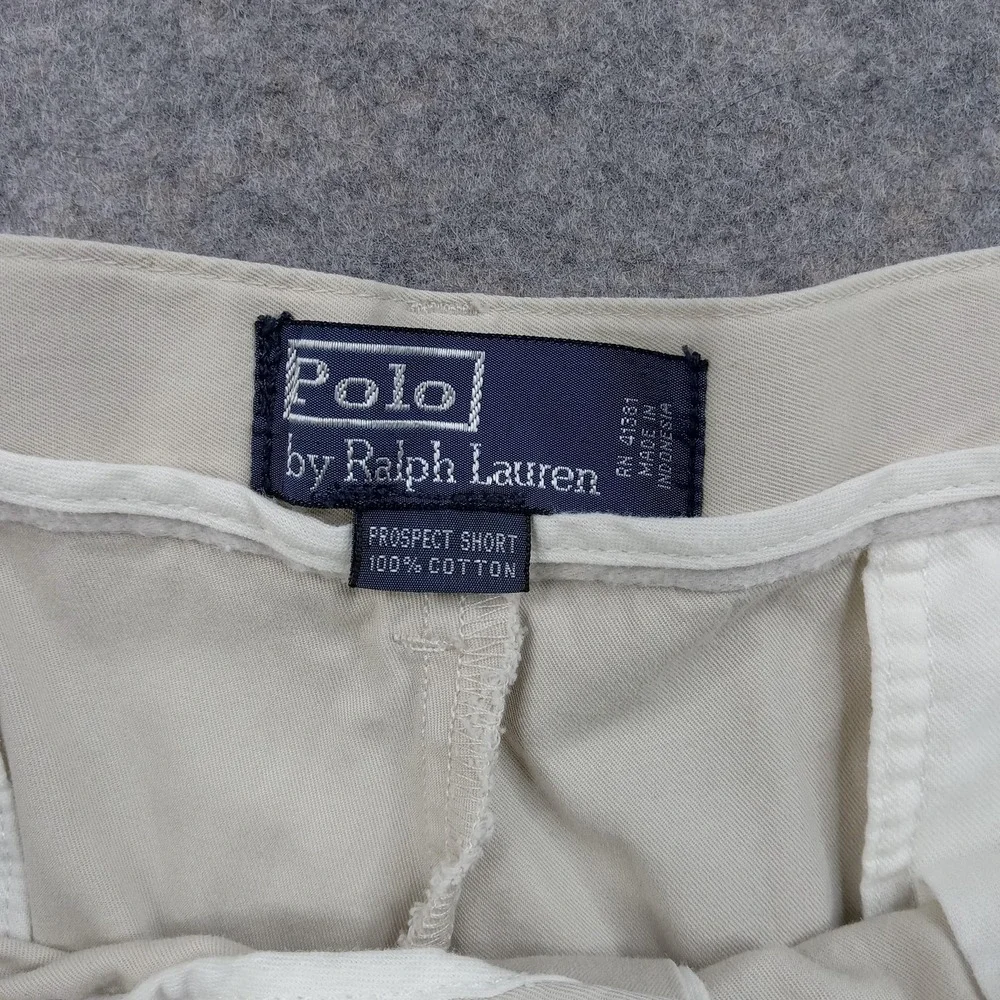 Polo Ralph Lauren Shorts Mens 34 Khaki Prospect Chino Golf Casual Flat Front